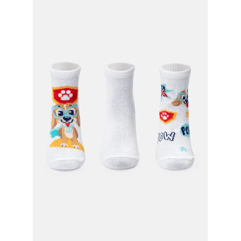 Kit com 3 Meias Cano Médio Bebê Menino Cachorro 19 A 22 MESES
