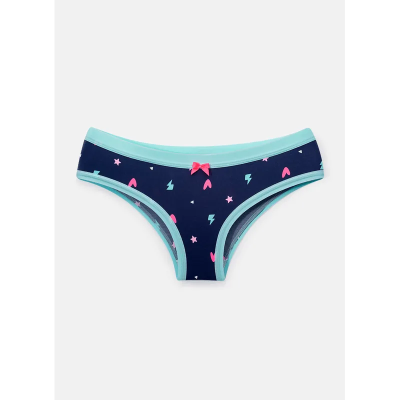 Calcinha Boneca Microfibra Feminina Gata Power Azul P