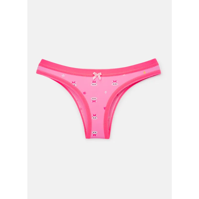 Calcinha Biquíni Feminina Microfibra Gata Power Rosa P