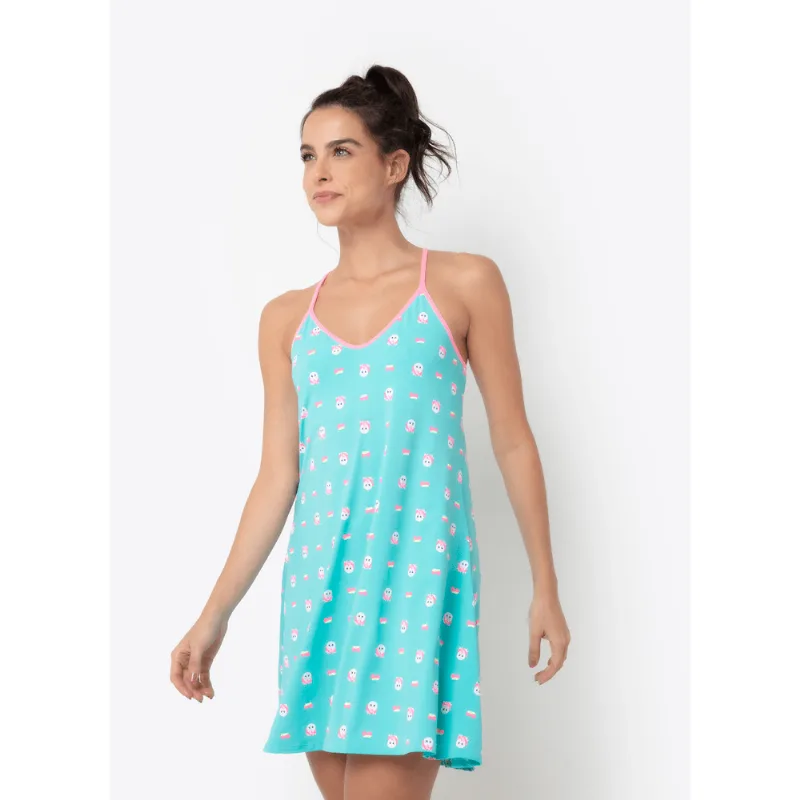 Camisola Regata Feminino Microfibra Unicórnio Colorful Verde P