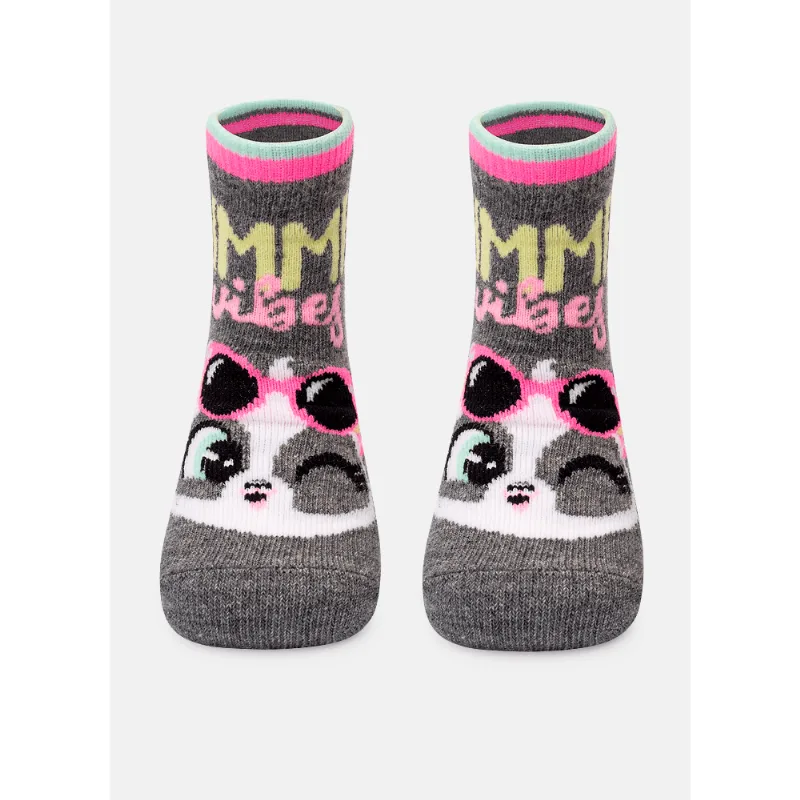 Meia Soquete Cano Curto Bebê Panda Summer 15 A 18 MESES