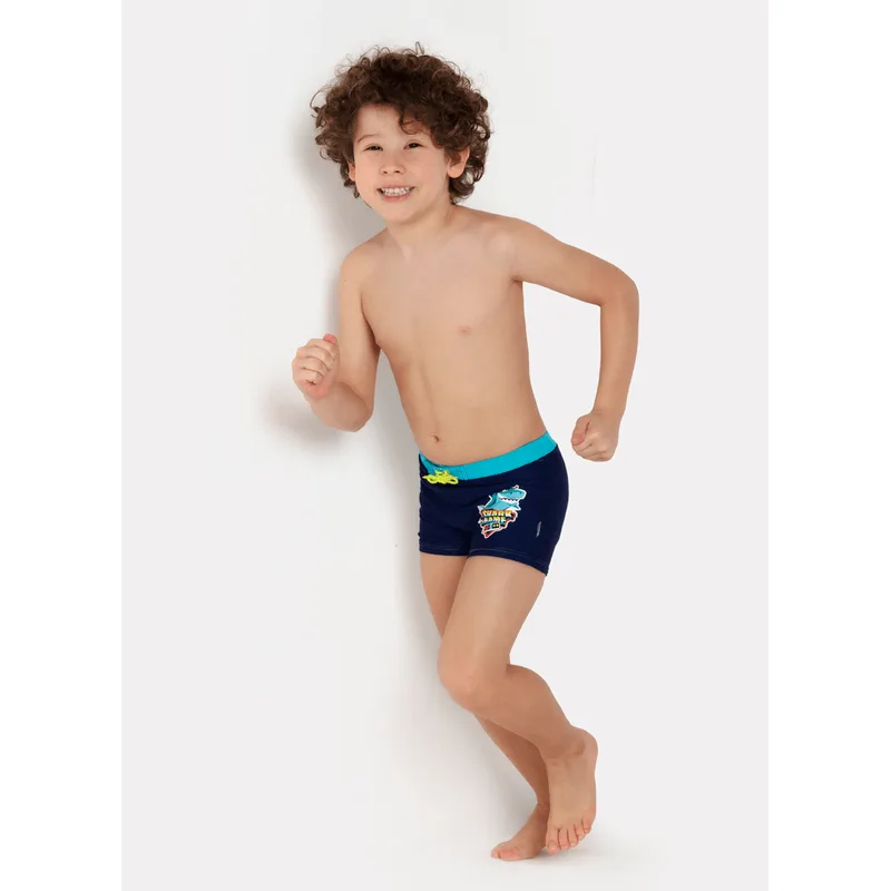 Sunga Boxer com Proteção Solar Menino Tubarão Gamer 6