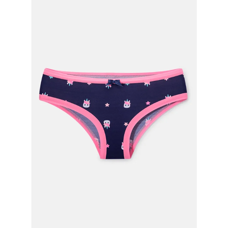 Calcinha Boneca Microfibra Menina Teen Unicórnio Skate Azul 8