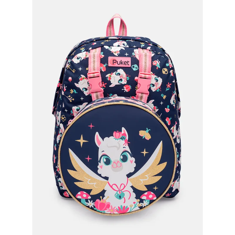 Mochila de Costas e Lancheira Lhama Secret UN