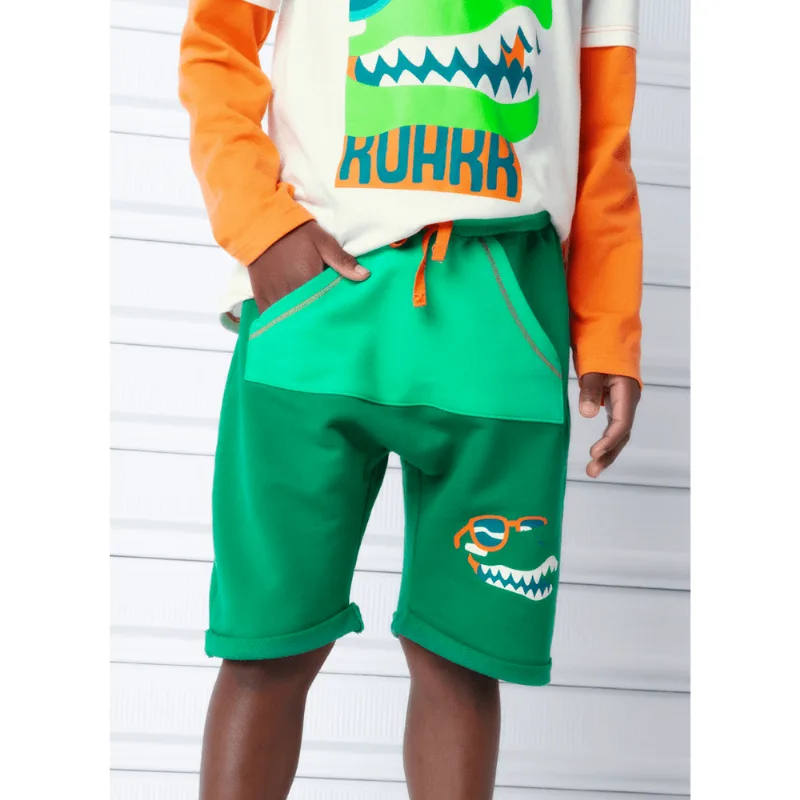 Bermuda Infantil Moletom Dino Surf 6