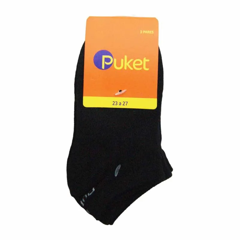 Meia Sapatilha Kids 23-27 Preto 6103 Romitec - 3UN