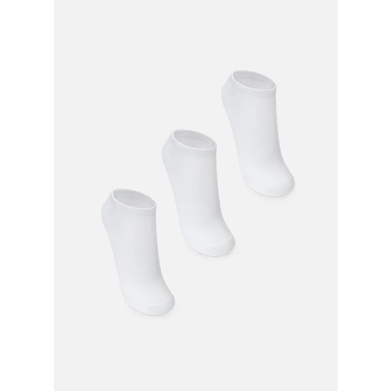 Kit com 3 Meias Sapatilha Adulto Unissex Branca 34 A 39