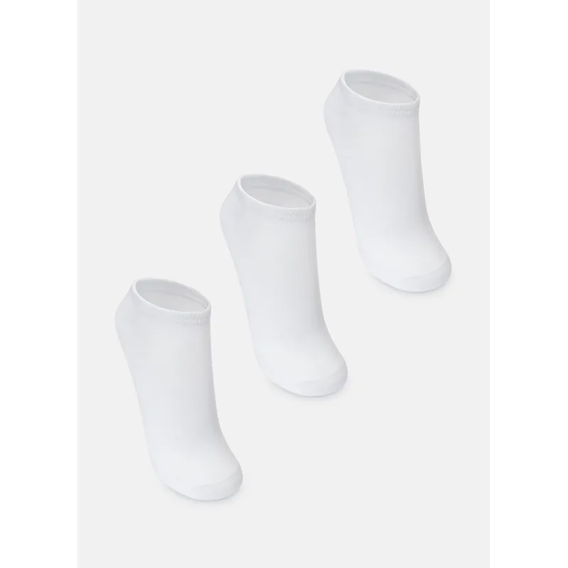 Kit com 3 Meias Cano Curto Adulto Unissex Lisas 40 A 44