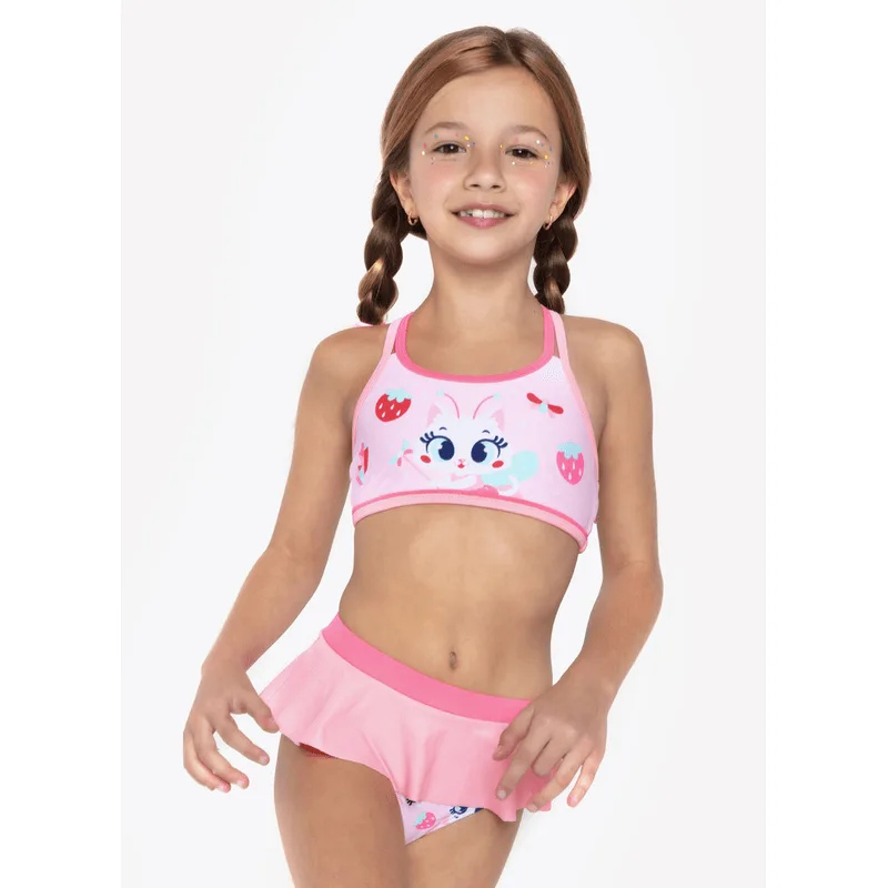 Biquíni com Proteção Solar Menina Gata Fada 6