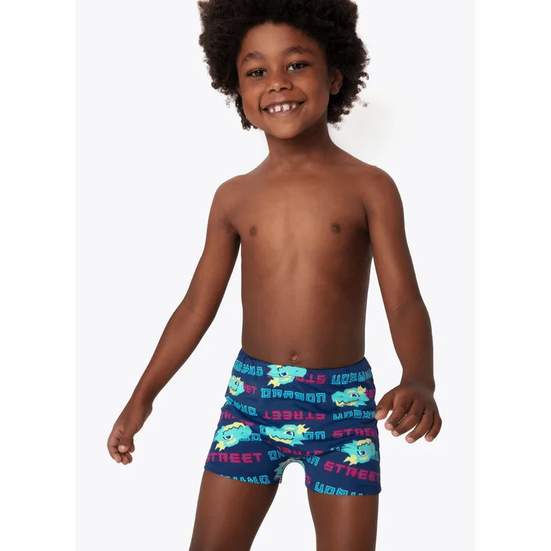 Sunga Boxer com Proteção Solar Menino Dragão Street 4