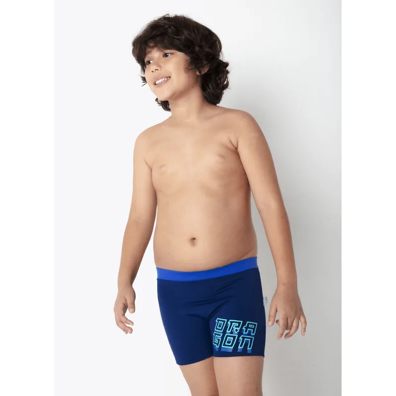 Sunga Boxer com Proteção Solar Menino Teen Dragão Street 16