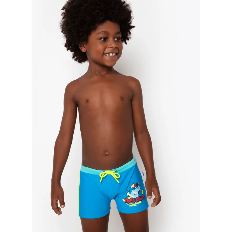 Sunga Boxer com Proteção Solar Menino Tuba Hip Hop 8