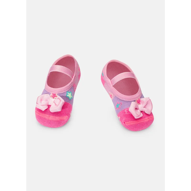 Meia Sapatilha Bebê Antiderrapante Unicórnio Kawaii 5 A 8 MESES