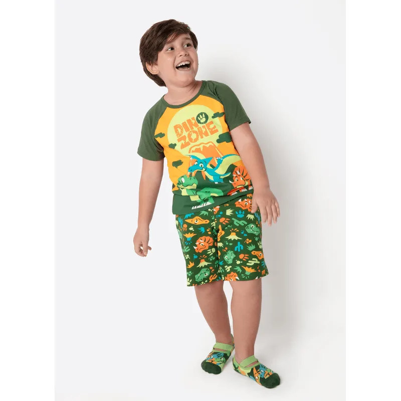 Pijama Manga Curta Viscolycra Menino Dino Trio 2