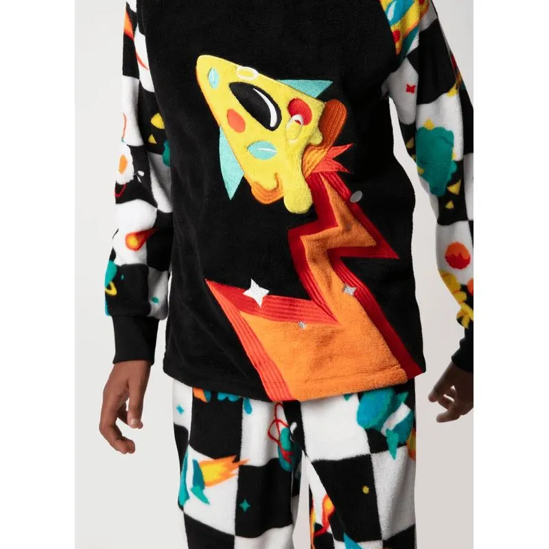 Pijama manga longa soft unissex space food