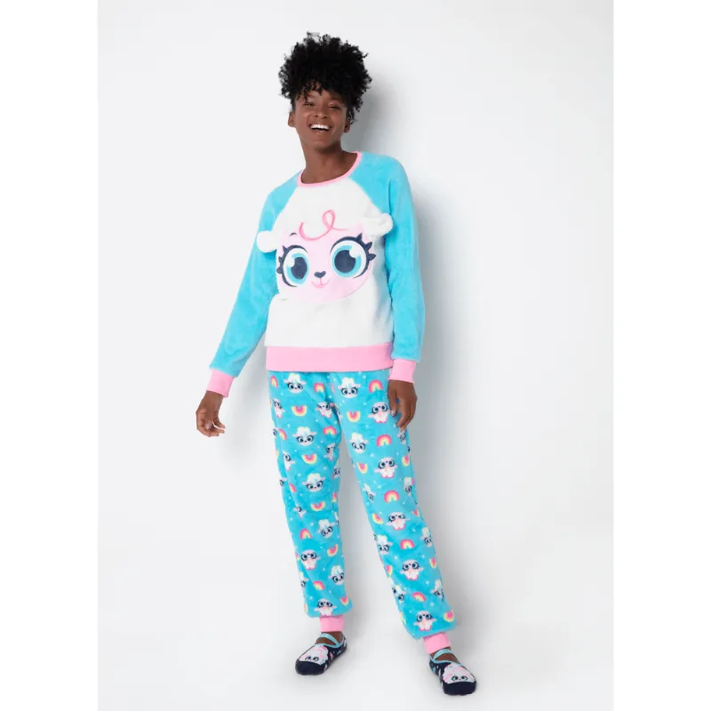 Pijama Manga Longa Soft Feminino Ovelha PP