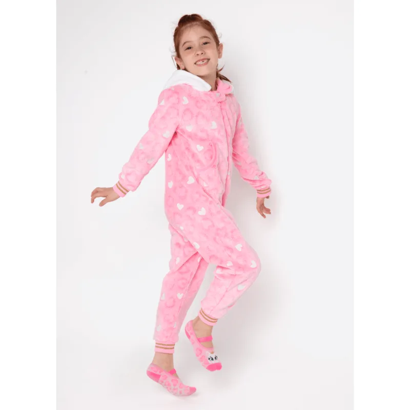 Macacão Manga Longa Soft Menina Gata Romântica 2