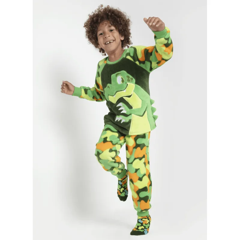 Pijama Manga Longa Soft Menino Dino Trio 2