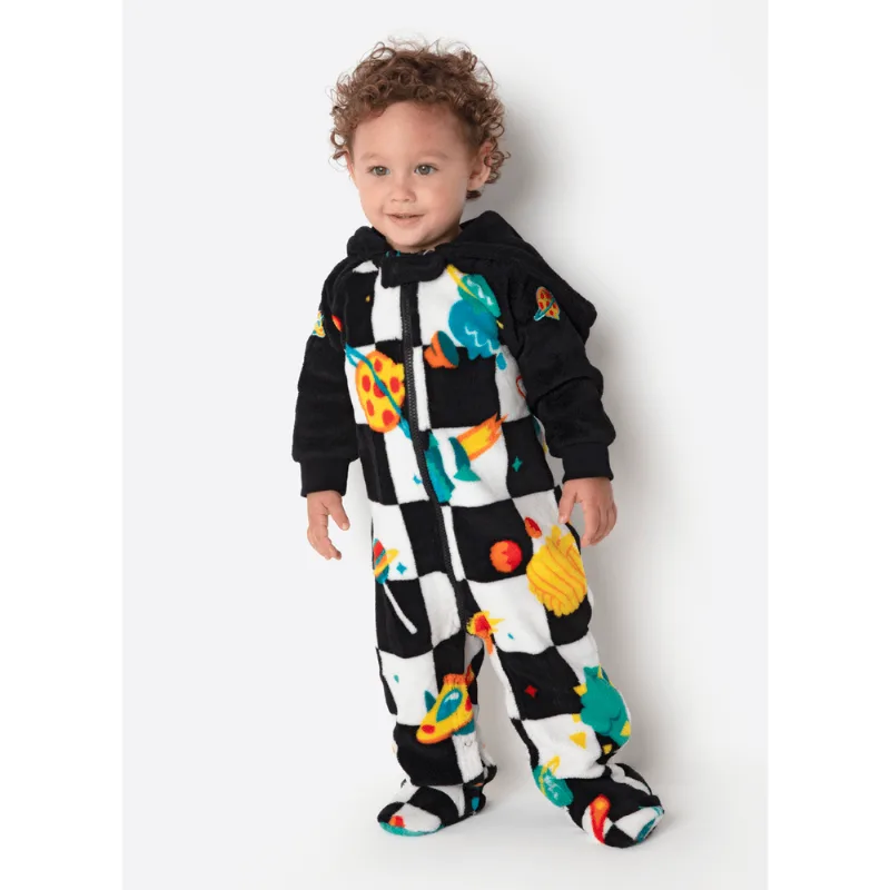 Macacão Manga Longa Soft Bebê Menino Space Food 6 A 9 MESES