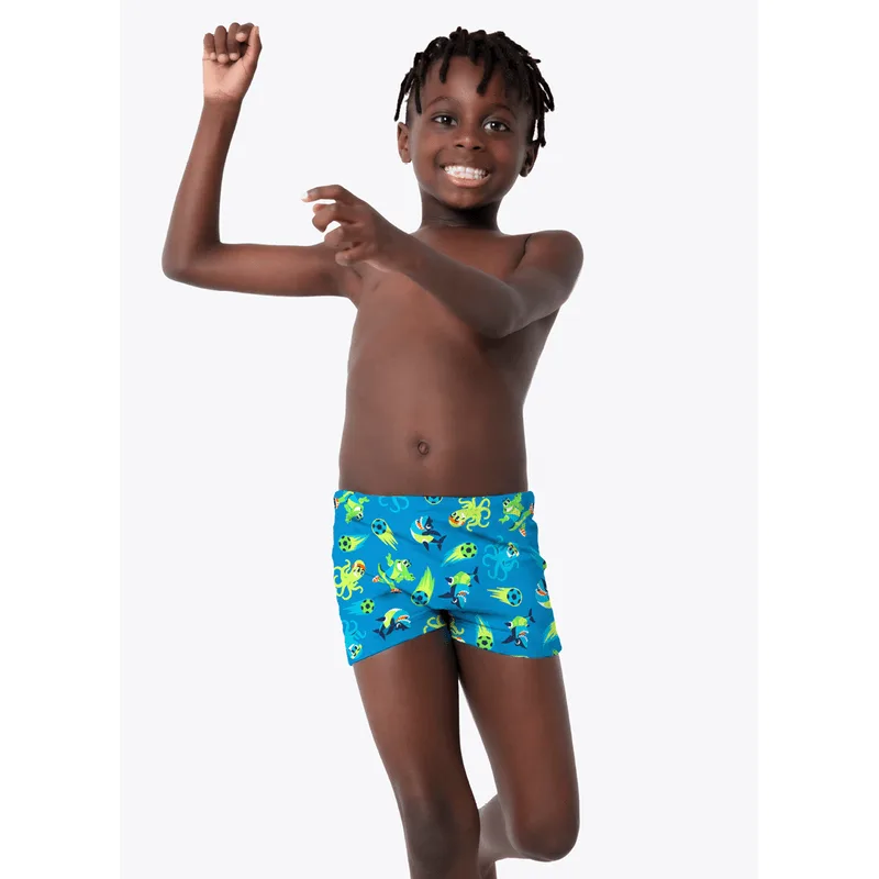 Sunga Boxer com Proteção Solar Menino Futebol 1