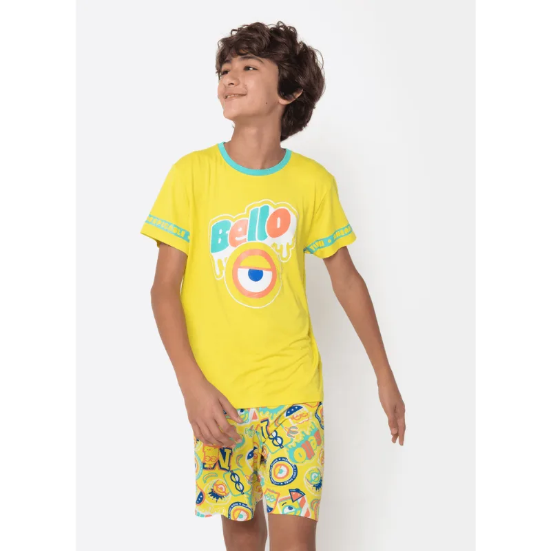 Pijama Curto Pijama Manga Curta Viscolycra Masculino 6