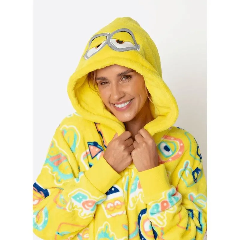 Macacão manga longa soft adulto unissex minions