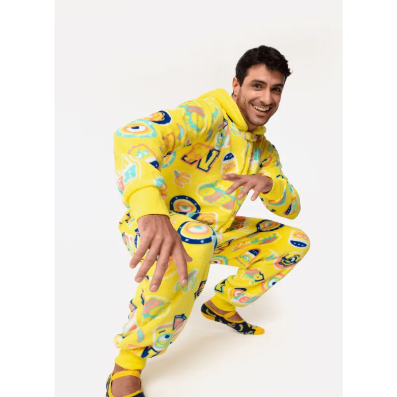 Macacão Manga Longa Soft Adulto Unissex Minions GG