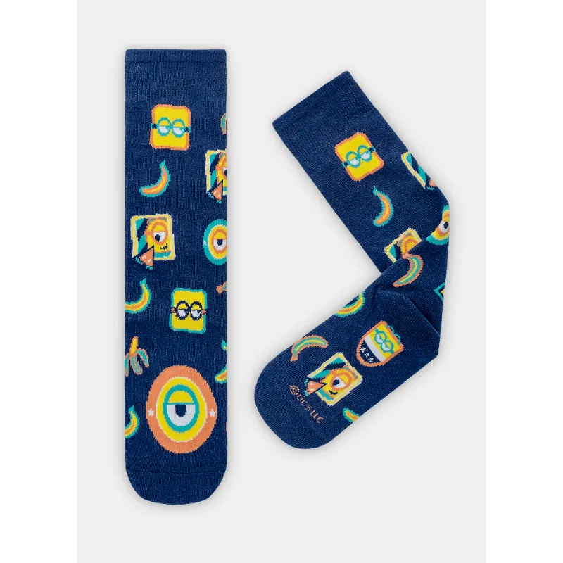 Meia Cano 3/4 Unissex Minions 28 A 33