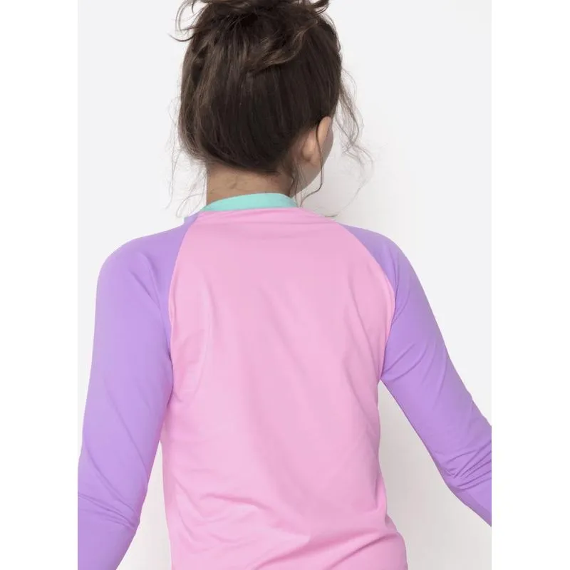 Camiseta manga longa menina teen color block