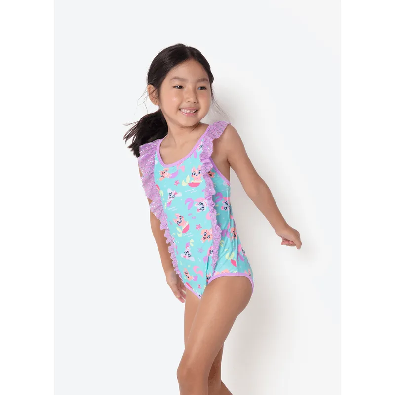 Maiô com Proteção Solar Menina Pet Sereia 2