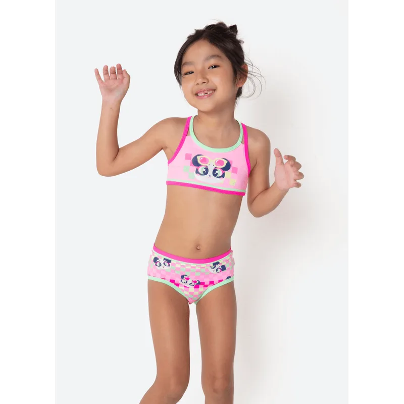 Biquíni com Proteção Solar Menina Panda Miami 1