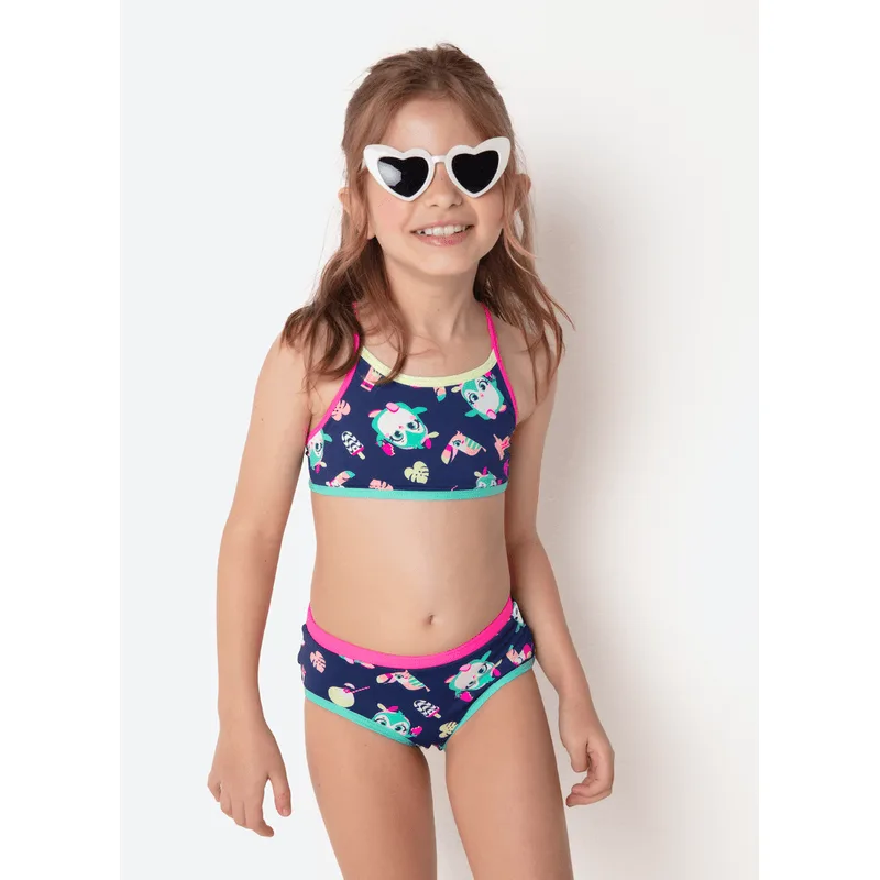 Biquíni com Proteção Solar Menina Pinguim 4