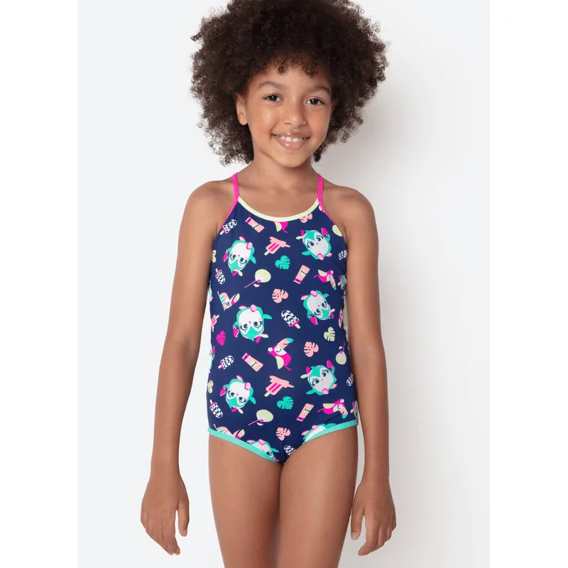 Maiô com Proteção Solar Menina Pinguim 4