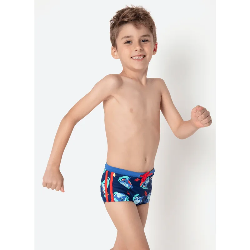 Sunga com Proteção Solar Menino Tubarão Aloha 1