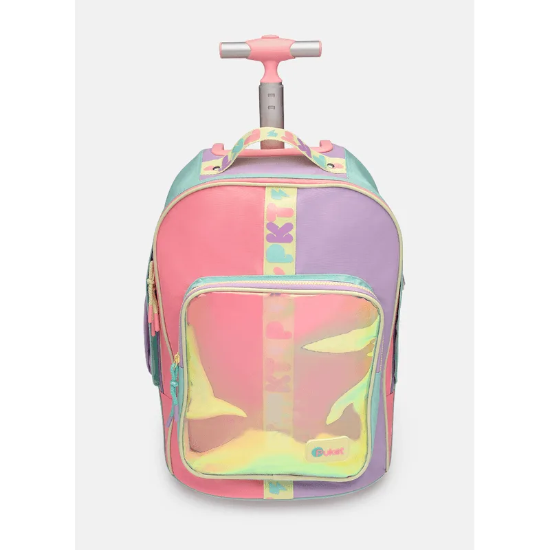 Mochila com Rodinha Grande Color Block UN