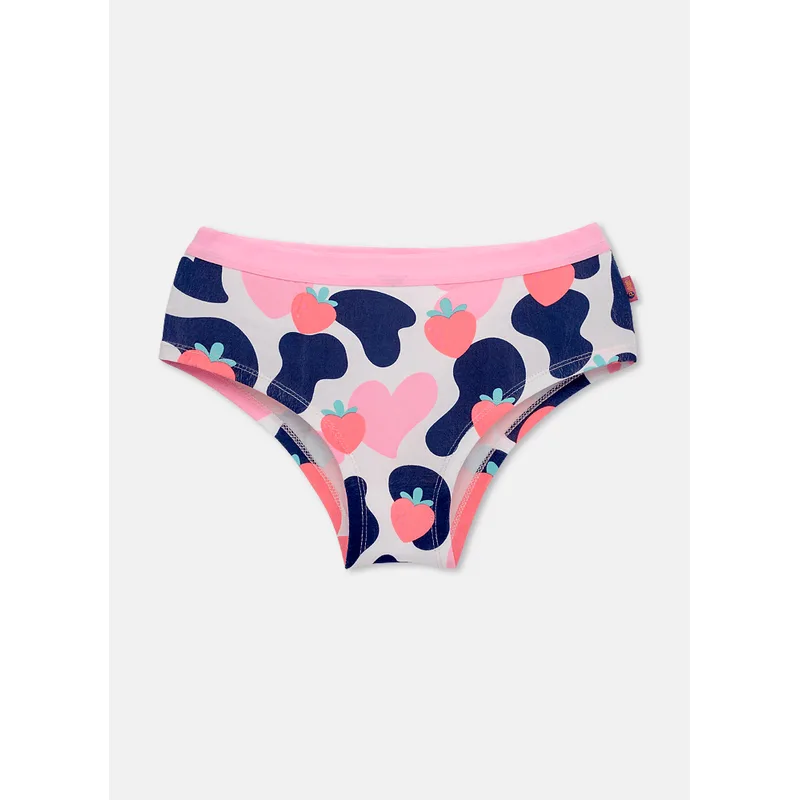 Calcinha Caleçon Algodão Feminina Vaca Romântica PP