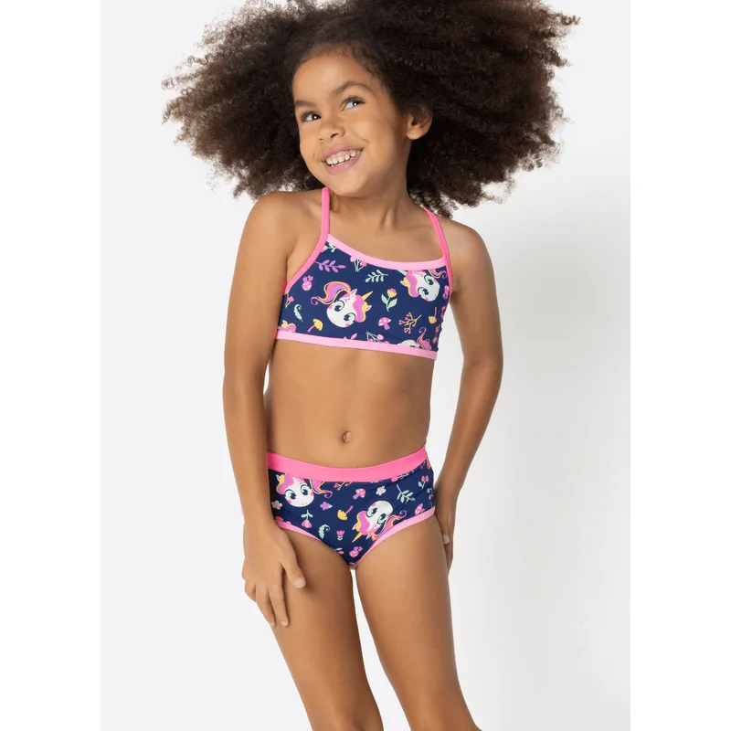 Biquíni com Proteção Solar Menina Unicórnio Encantada 2
