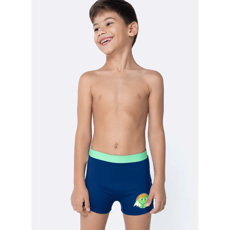 Sunga Boxer com Proteção Solar Menino Dragão Camping 8