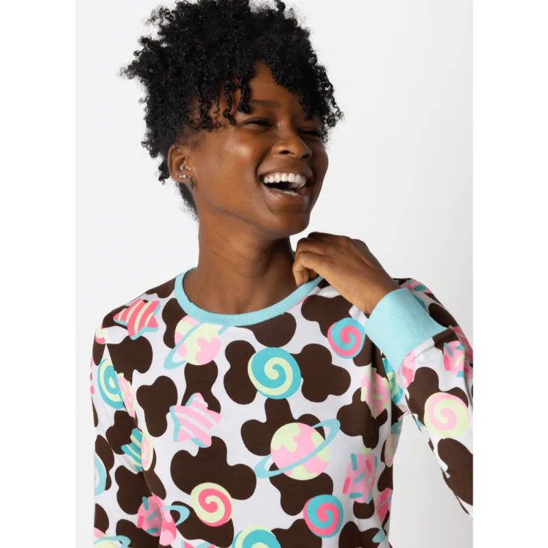 Pijama Manga Longa Ultra Visco Feminino Vaca Chocolate P