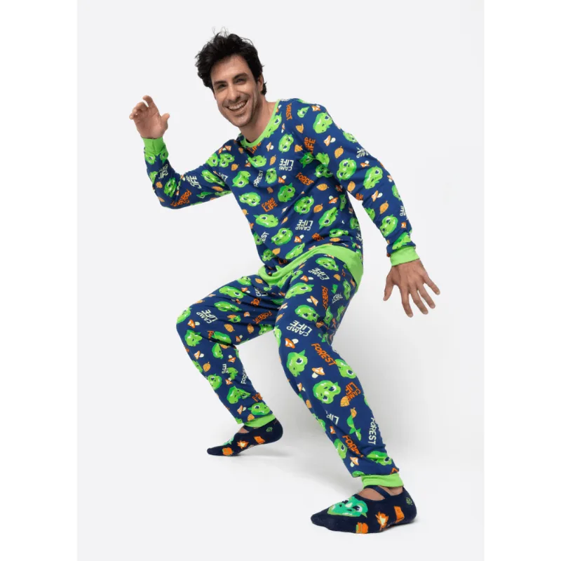 Pijama Manga Longa Ultra Visco Masculino Dragão Camping GG