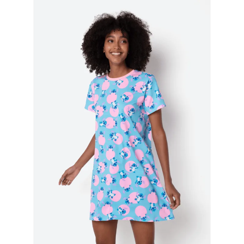 Camisola Manga Curta Algodão Feminina Stitch M