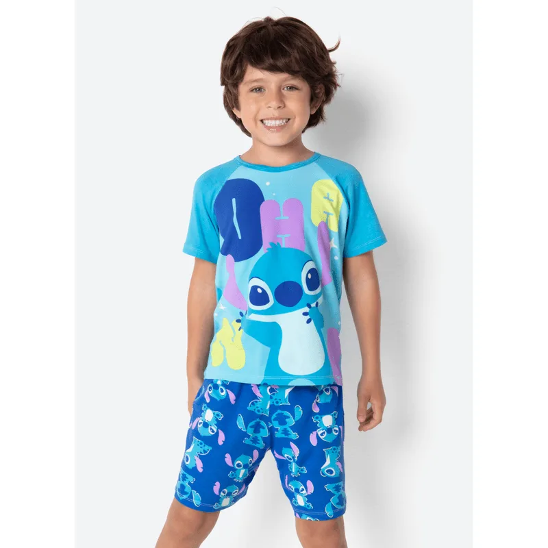Pijama Manga Curta Viscolycra Menino Stitch 6