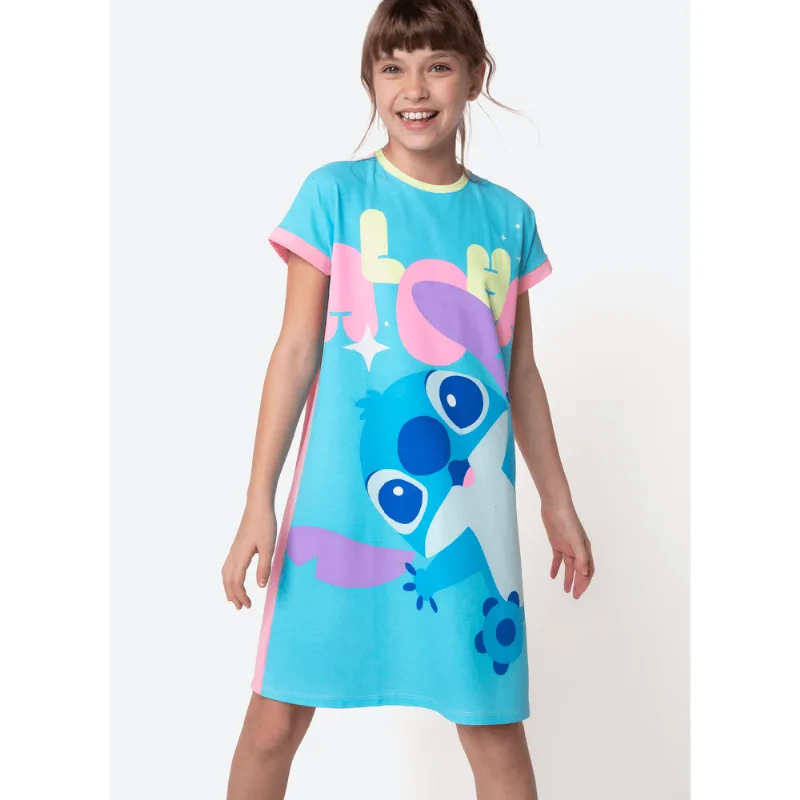 Camisola Manga Curta Viscolycra Menina Teen Stitch 14