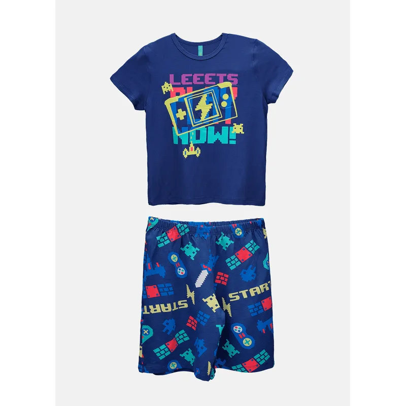 Pijama Manga Curta Viscolycra Menino Games 6