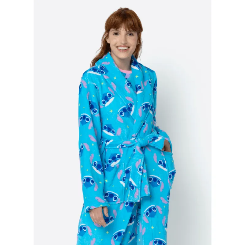 Roupão Manga Longa Soft Feminino Stitch P