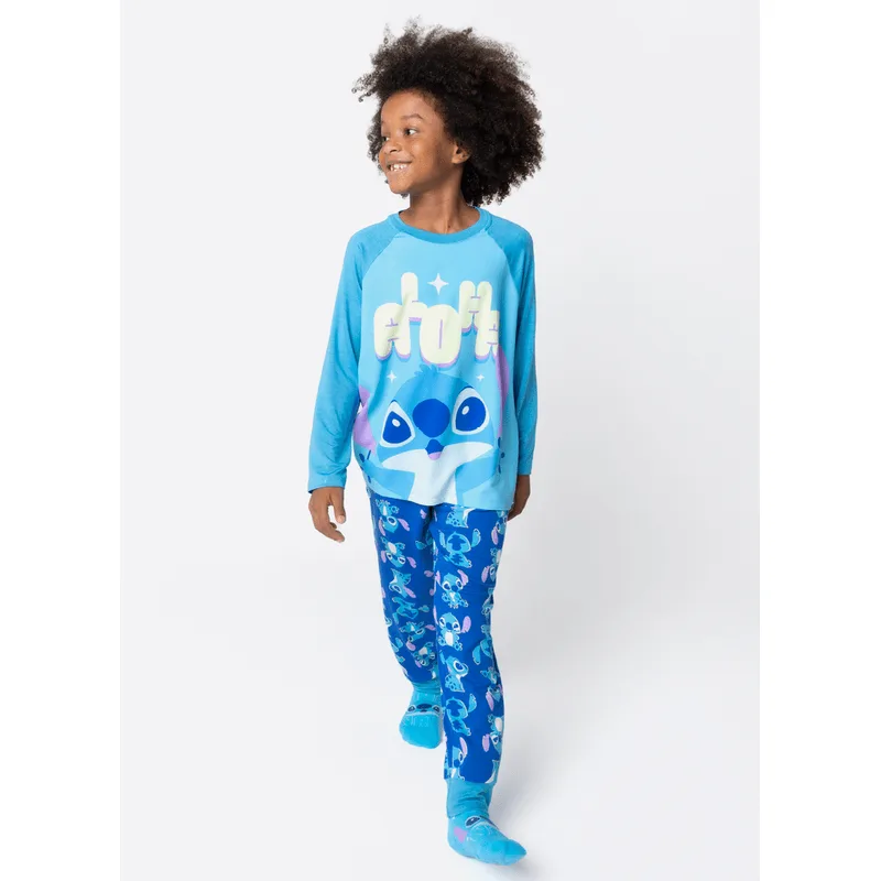 Pijama Manga Longa Viscolycra Menino Stitch 4