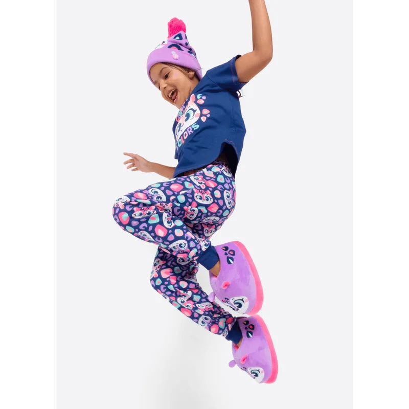 Pijama Manga Curta Viscolycra Menina Onça Fantástica 1
