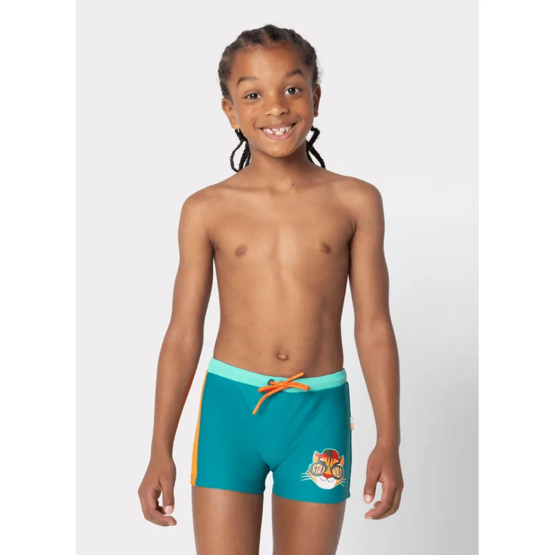 Sunga Boxer com Proteção Solar Menino Tigre Camping 2