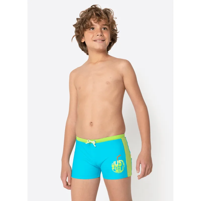 Sunga Boxer com Proteção Solar Menino Teen Jacaré Relax 12
