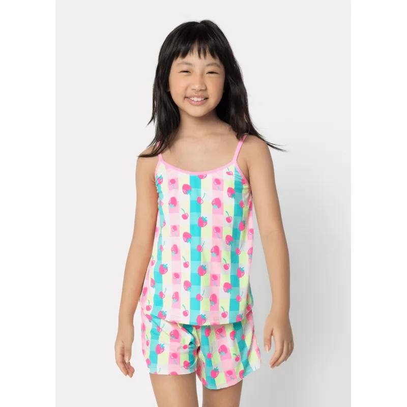 Pijama Regata Microfibra Menina Teen Morangos 12